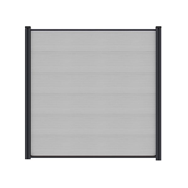 T&J WPC-Steckzaunset Max-XL Coextrudiert 175 cm x 172 cm Weißer Rauch günstig online kaufen