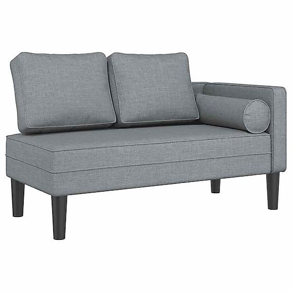 vidaXL Chaiselongue, Chaiselongue mit Kissen Hellgrau Stoff günstig online kaufen