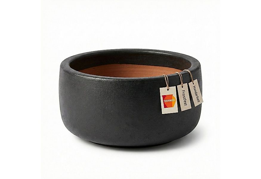 Teramico Blumentopf Pflanzgefäß Schale "Amsterdam" Anthrazit Ø 21 - 38 cm F günstig online kaufen