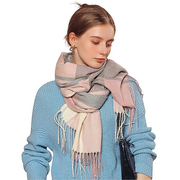 Refttenw Halstuch Damen Winter Kariert Winterschal,Damenschal günstig online kaufen