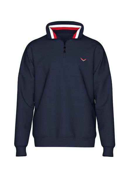 Trigema Sweatshirt TRIGEMA Troyer mit kontrastfarbigen günstig online kaufen