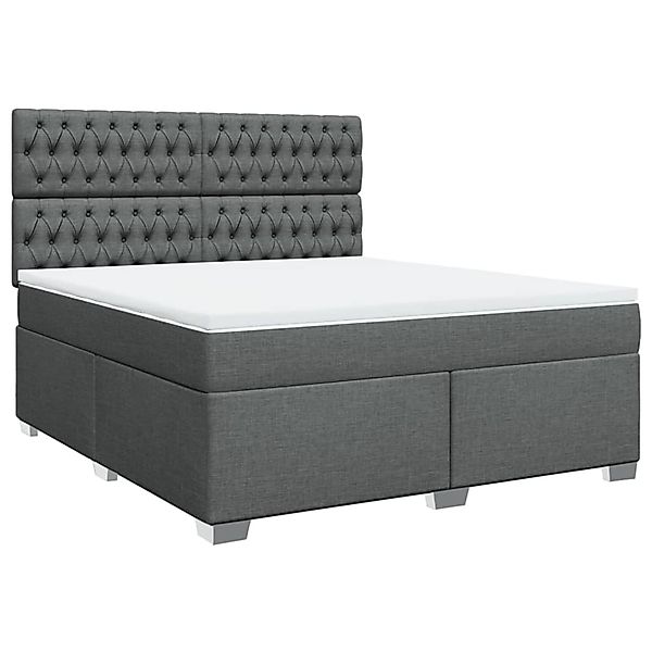 vidaXL Boxspringbett mit Matratze Dunkelgrau 180x200 cm Stoff 3290575 günstig online kaufen
