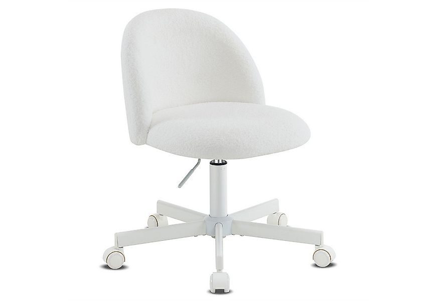 VINGLI Bürostuhl mit Rollen, Schminktisch Stuhl, Höhenverstellbar, Teddysto günstig online kaufen