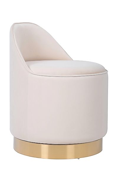 Hocker Viktor 100 elfenbein Samt H/D: ca. 68x52 cm günstig online kaufen