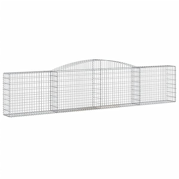 vidaXL Gabionen mit Hochbogen 10 Stk 400x30x80/100cm Eisen 1635395 günstig online kaufen