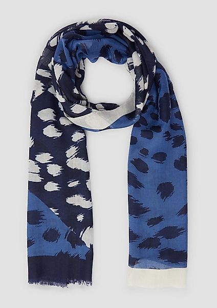 s.Oliver Schal Tuch, Schal mit abstraktem Leo-Muster günstig online kaufen
