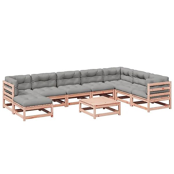 vidaXL 9-Tlg Garten-Sofagarnitur mit Kissen Massivholz Douglasie 3299587 günstig online kaufen