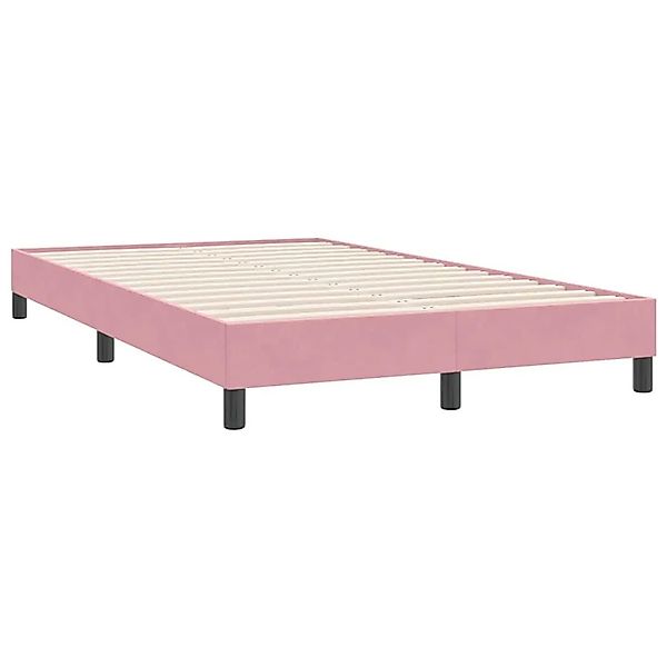 vidaXL Bettgestell Ohne Matratze Rosa 120x220 cm Samt 4101402 günstig online kaufen