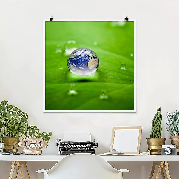 Poster Blumen - Quadrat Save the Planet günstig online kaufen