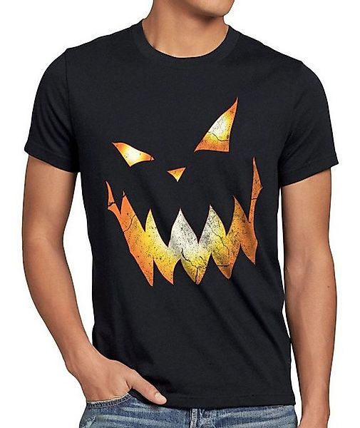 style3 T-Shirt Halloween Kürbiskopf Kürbis Fasching Kostüm Party Kopf Spuk günstig online kaufen