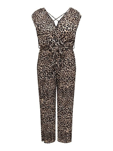 ONLY CARMAKOMA Jumpsuit Leopard-Muster, V-Ausschnitt, Gürtel, Langarm CARSA günstig online kaufen