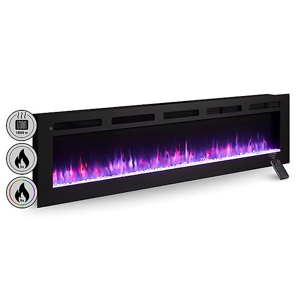 BALDERIA LE-70 Elektrokamin Wandkamin oder Einbaukamin Heizung 3D-Flammenef günstig online kaufen