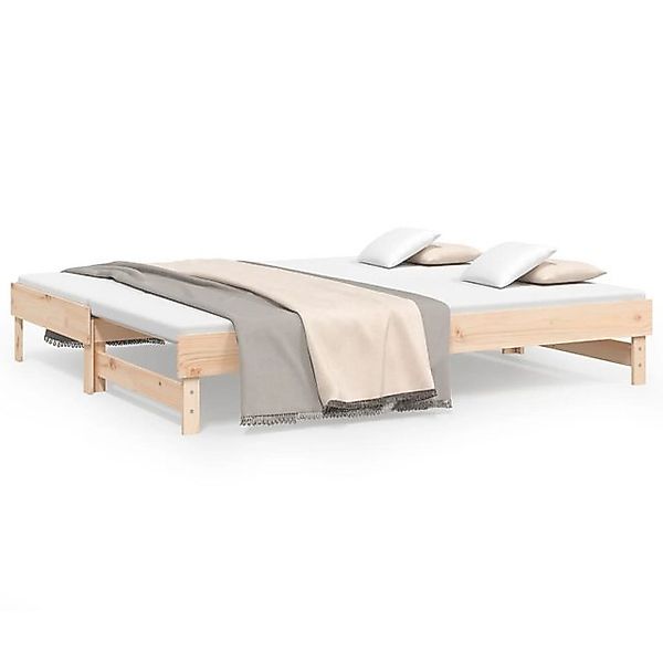 vidaXL Bett, Tagesbett Ausziehbar 2x(90x200) cm Massivholz Kiefer günstig online kaufen