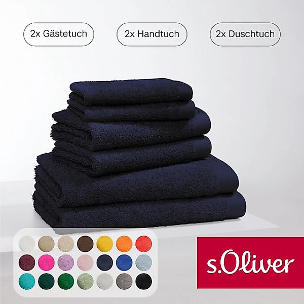 s.Oliver Handtuch Set »s.Oliver, Premium Qualität, 600 gr/m²«, Set, 6 tlg., günstig online kaufen