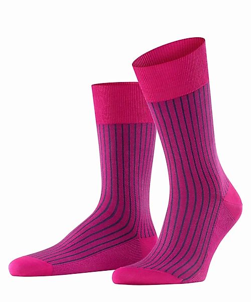 FALKE Oxford Stripe Herren Socken, 45-46, Rot, Rippe, Baumwolle, 13379-8390 günstig online kaufen