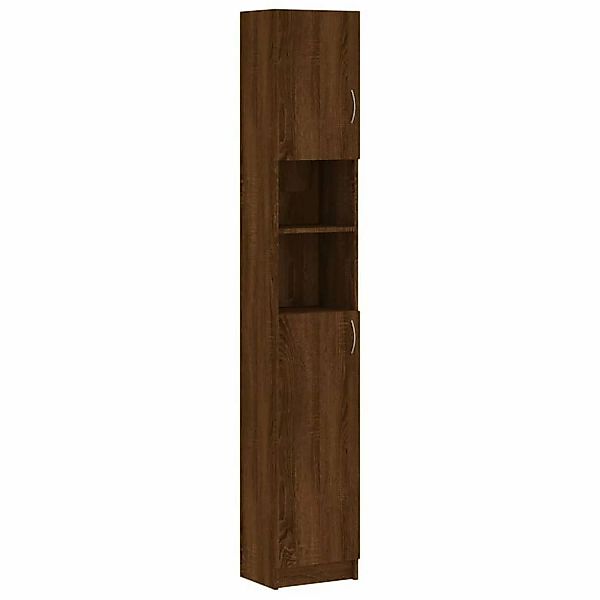vidaXL Badezimmerschrank Braun Eiche 32x25,5x190 cm Holzwerkstoff günstig online kaufen