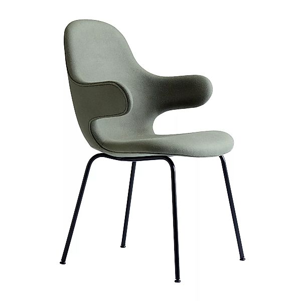 &Tradition - Catch Chair JH15 Gestell Stahl - grün/Stoff Divina 3 994/BxTxH günstig online kaufen