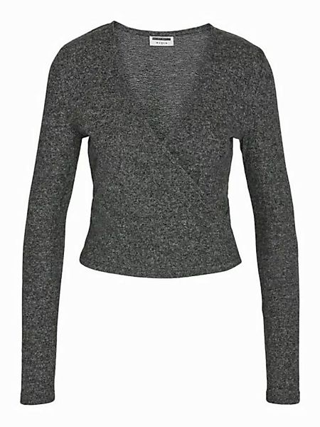 Noisy may Shirttop Top V-Neck Wrap Langarm Regular Fit NMCITY L/S V-NECK WR günstig online kaufen