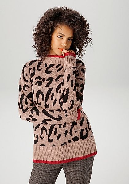 Aniston CASUAL Strickpullover im extravaganten Animal-Muster günstig online kaufen