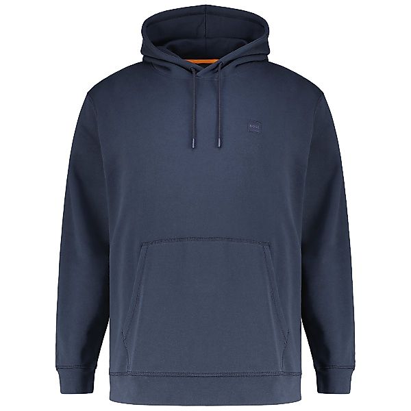 BOSS Hoodie aus Biobaumwolle Farbe dunkelblau Größe: 5XL günstig online kaufen