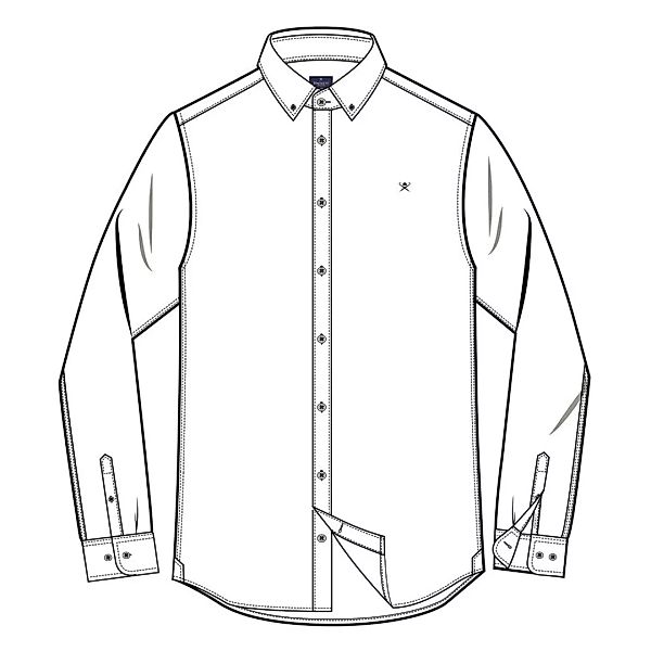 Hackett Gmt Dye Oxford Langarm Hemd XL White günstig online kaufen