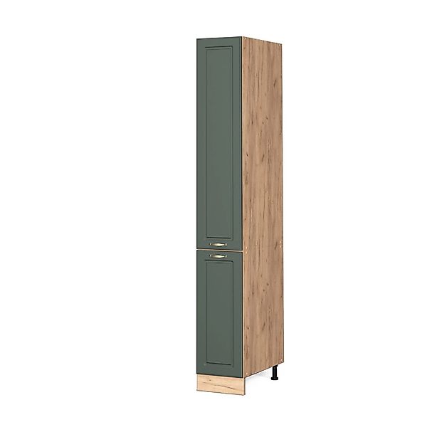 Vicco Hochschrank Fame-Line, Grün-Gold Landhaus/Goldkraft Eiche, 30 cm (1-S günstig online kaufen