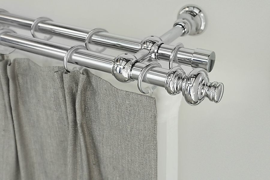 GARESA Gardinenstange "ANDREA" Ø 20 mm 2 läufig-läufig Wunschmaßlänge Vorha günstig online kaufen