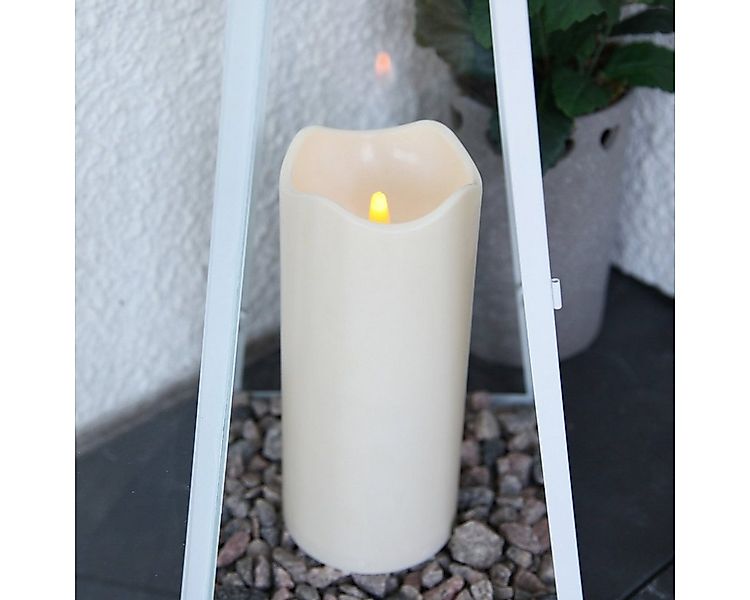 STAR TRADING LED-Kerze Stumpenkerze flackernd H: 18cm Dämmerungssensor Time günstig online kaufen
