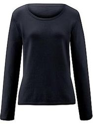 Rundhals-Pullover aus 100% Premium-Kaschmir Peter Hahn Cashmere blau günstig online kaufen