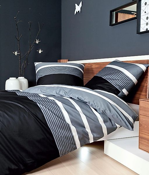 Janine Bettwäsche "J. D. 8468" 3 Stk. tlg. Bettwäsche im Streifen-Design in günstig online kaufen