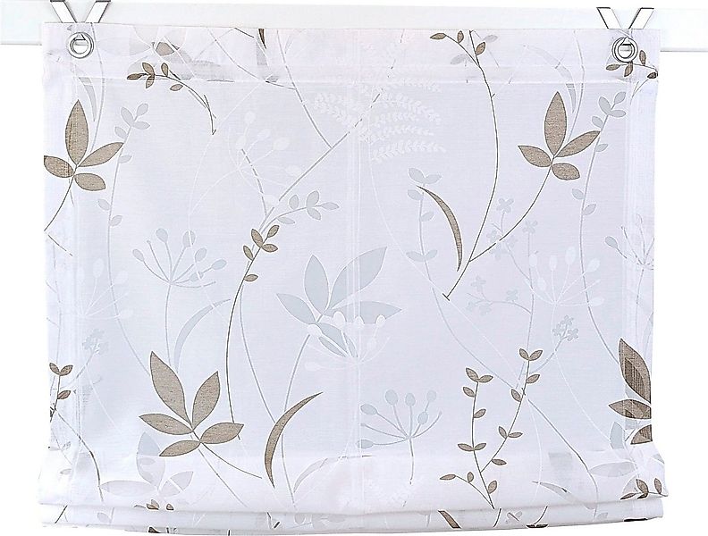 Kutti Raffrollo Dandelion Marc, mit Hakenaufhängung, ohne Bohren, weiß, bli günstig online kaufen