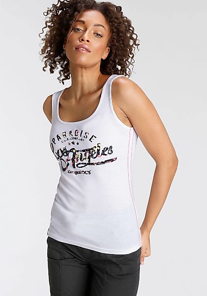 KangaROOS Tanktop, mit blumigem Puff-Print günstig online kaufen