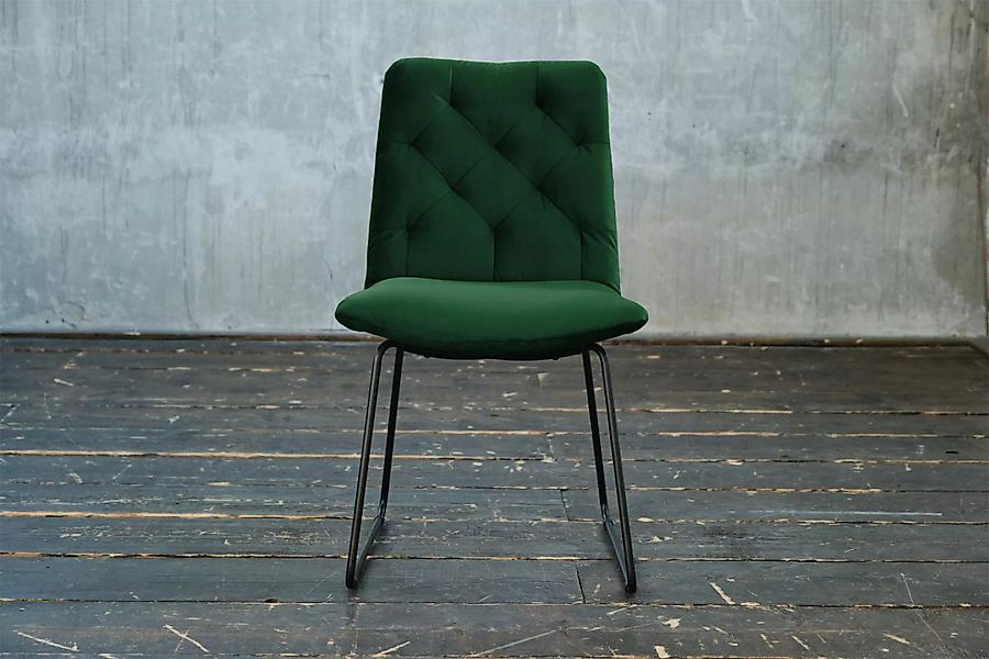 KAWOLA Stuhl NEW CHARME Esszimmerstuhl Velvet smaragd günstig online kaufen