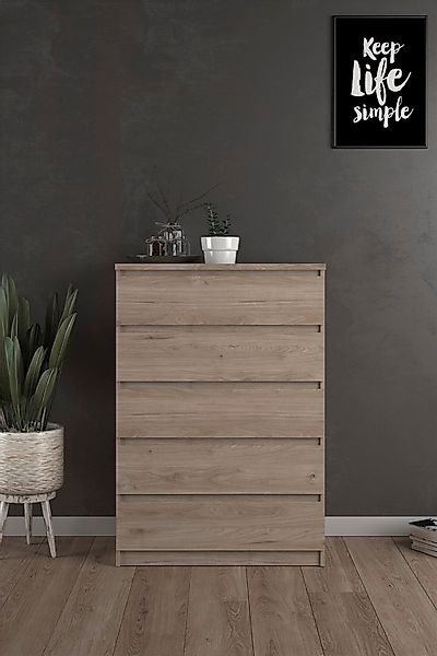 INOSIGN Kommode »Naia, Aufbewahrung, 5 Schubladen, Hochglanz-Optik, grifflo günstig online kaufen