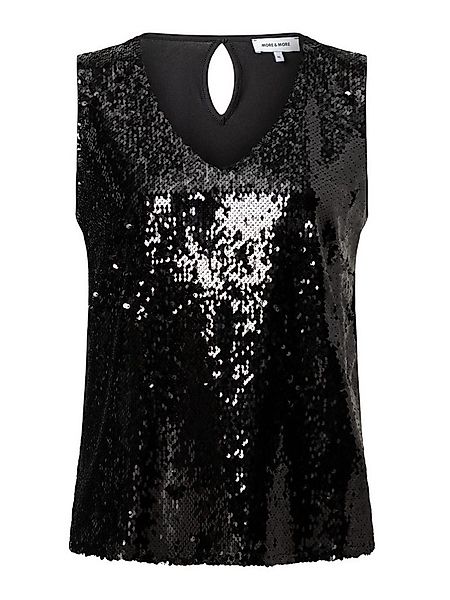 MORE&MORE Shirttop glitzerndes Pailletten-Top, Jerseyrücken günstig online kaufen