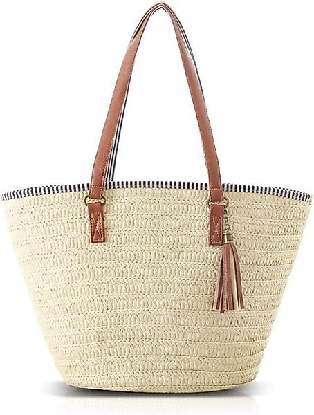 LuxusKollektion Strandtasche Stroh Handtasche Damen Sommer günstig online kaufen