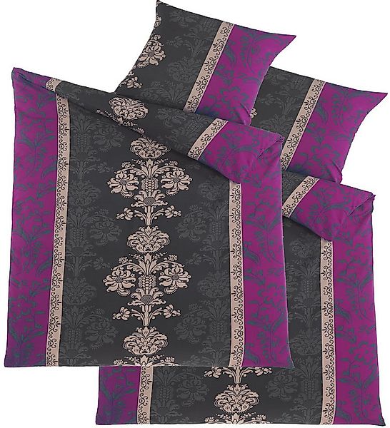 KH-Haushaltshandel Bettwäsche 4-tlg. Bettwäsche 2x (135x200 +80x80cm), Orna günstig online kaufen