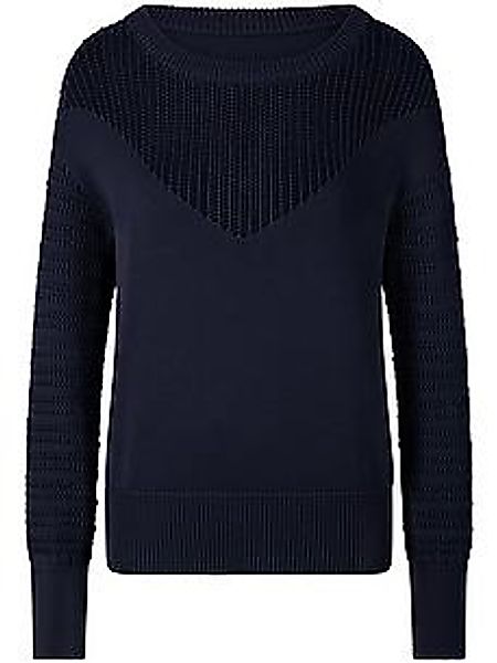 Rundhals-Pullover Peter Hahn blau günstig online kaufen