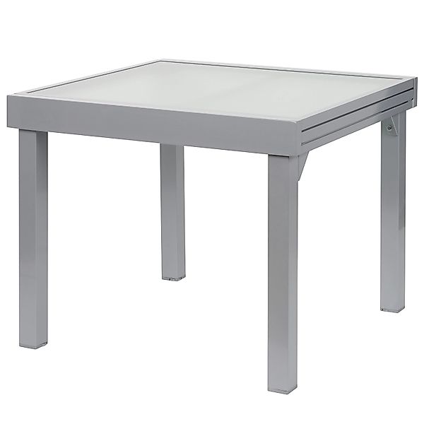ib style Gartentisch Diplomat 90-180 cm Ausziehbar Aluminium Rostfrei Silbe günstig online kaufen