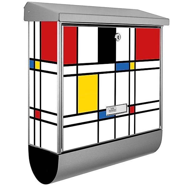 Banjado Briefkasten Edelstahl 38x39x12cm Mit Zeitungsfach Inkl. Montagemate günstig online kaufen