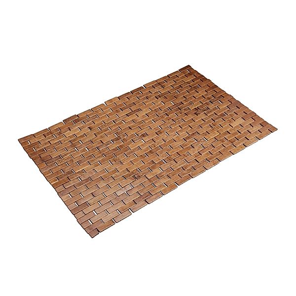 relaxdays Badematte Bambusmatte 50x80 cm, Höhe günstig online kaufen