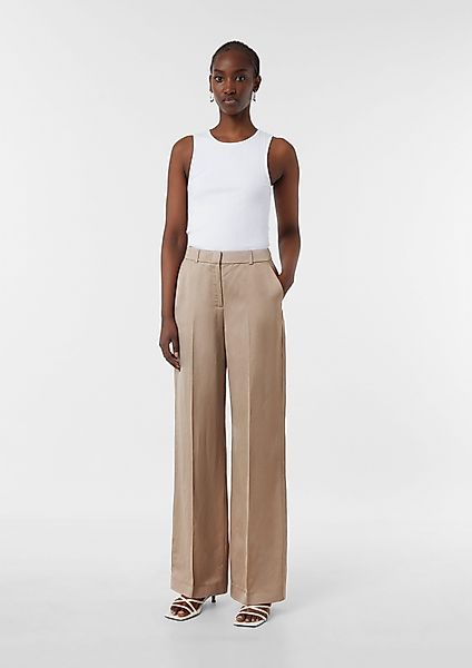 Comma Stoffhose Schimmernde Marlenehose aus Leinenmix günstig online kaufen