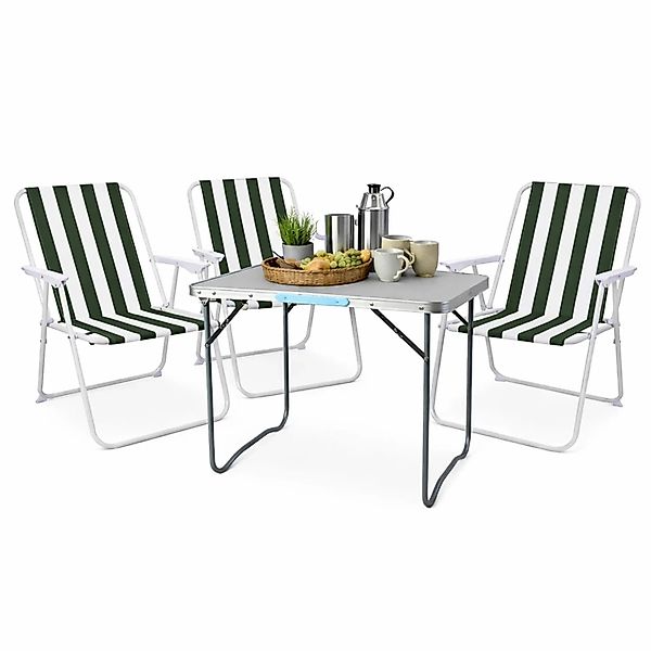 Mojawo XL 4teiliges Campingmöbel Set Alu mit Tragegriff Camping 80x60x68cm günstig online kaufen