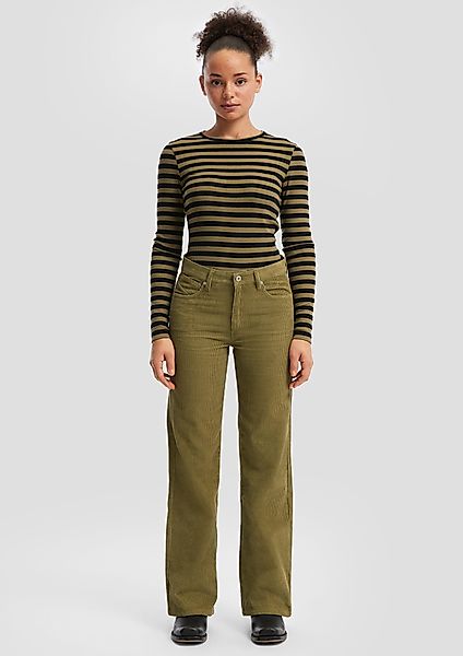 QS Stoffhose Cordhose mit weitem Bein günstig online kaufen
