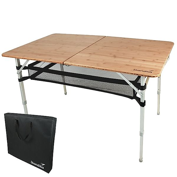 Skandika Campingtisch Klapptisch, Tolja Bambus, 3-Fach günstig online kaufen