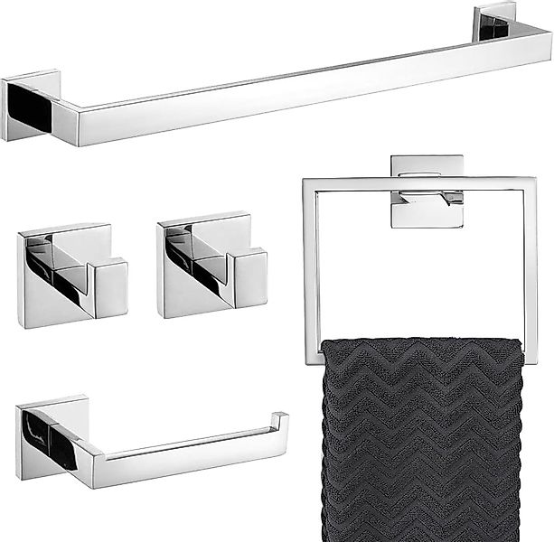 RWEUOQ Badezimmer-Set 5-teiliges Badezimmer-Zubehör-Set, Badezimmer-Handtuc günstig online kaufen