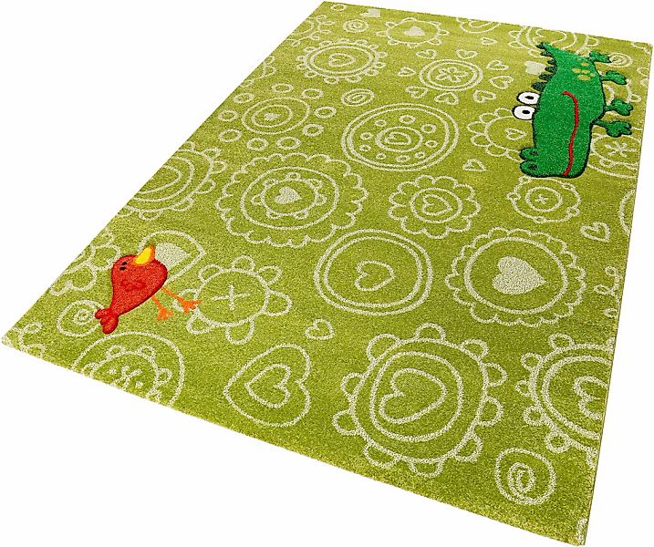 Sigikid Kinderteppich "Crocodile" rechteckig 13 mm Höhe günstig online kaufen