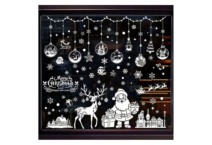 Coonoor Fenstersticker Fensteraufkleber Weihnachten Schneeflocken Weihnacht günstig online kaufen
