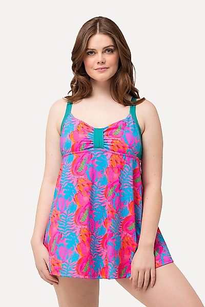 Ulla Popken Badekleid Badekleid Neon-Blätterdruck Softcups günstig online kaufen