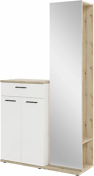 HBZ Garderoben-Set "Kompaktgarderobe, BxHxT 105x188x38 cm mit Spiegel" 2 St günstig online kaufen
